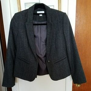 Gray pinstripe blazer
